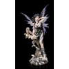 Grande Statua Di Folletto - Fata Noctua Con Gufo - Decorazione Fantasy Regalo