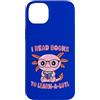 Kawaii Triangle Custodia per iPhone 14 Plus Cute Sea Creature Lettura Libro Learn-A-Lotl Pun Reader
