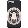 Cute Spooky Ghost Design Funny Halloween Custodia per iPhone 7 Plus/8 Plus Carino Fantasma Ape Floreale Halloween Umorismo Pastello
