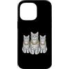 Cool 3 Hip Hop Trio Street Gold Chain Fu Custodia per iPhone 14 Pro Max Cat Rap Old School Retro Streetwear anni '80 '90 Tre