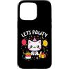 Lets Pawty Birthday Gifts For Girl and B Custodia per iPhone 15 Pro Max Let's Pawty Camicie Carino Gatto Gattino Pawty Ragazze Ragazzi Compleanno