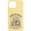 Retro Humor Apparel Custodia per iPhone 15 Fuochi d'artificio perché l'omicidio è sbagliato Famiglia retrò