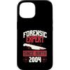 True Crime Merch for Investigative Crime Custodia per iPhone 15 Esperto forense dalla nascita 2004 Compleanno a tema crimine vero