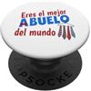 Funny Mexican Saying Spanish Slang Words El Mejor Abuelo Del Mundo Hispanic Grandpa Proud Abuelito PopSockets PopGrip Adesivo
