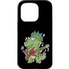 dino prehistoric times pangaea prehistor Custodia per iPhone 15 Pro T-Rex suonare la chitarra rock
