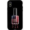 Paint Dripping Patriotic 4th of July US Custodia per iPhone X/XS Nail Tech Cosmetologo Nail Tecnico Unghie Amante Bandiera Americana