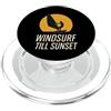 Powered by Wind Surf Crew Extreme Sailbo Spilla retrò con scritta Eat Sleep Windsurf Repeat PopSockets PopGrip per MagSafe