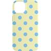 Vintage Polka Dot Pattern Big Dots Custodia per iPhone 14 Giallo Burro Blu Polka Dot Estetica Carino Grandi Pois