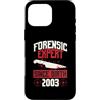 True Crime Merch for Investigative Crime Custodia per iPhone 16 Pro Max Esperto forense dalla nascita 2003 Compleanno a tema crimine vero