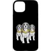 Cool 3 Hip Hop Trio Street Gold Chain Fu Custodia per iPhone 15 Plus Beagle Dog Rap Old School Retro Streetwear anni '80 '90 Tre
