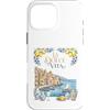 Ideale per amanti dei viaggi in Italia e Custodia per iPhone 16 Pro Max La Dolce Vita Riviera Italiana Costiera Amalfitana Acquerell