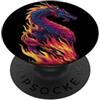 Burning Dragon Outfit Adorabile grafica Dragon Flames per ragazzi e ragazze PopSockets PopGrip Adesivo