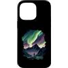 PM-Artistic Custodia per iPhone 14 Pro Max Aurora Boreale sulle montagne Meraviglie naturali a colori