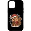 squirrel winter santa hat acorn winter l Custodia per iPhone 12/12 Pro Simpatico scoiattolo invernale con cappello da Babbo Natale