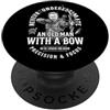 Grandio Design Archery Archer Bow And Ar Mai sottovalutare un vecchio con un arco arciere PopSockets PopGrip Adesivo
