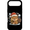 beaver winter santa hat cute animal snow Custodia per iPhone Air Simpatico castoro invernale con cappello da Babbo Natale