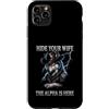 Alpha Wolf Sigma Moon Greek Alpha Wolf S Custodia per iPhone 11 Pro Max Nascondi tua moglie The Alpha is Here Wolf Maschio Werwolf Meme