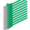 1aTTack.de 87410 10x 3m Green Cavo di rete Cat6 Cat 6 Ethernet LAN 1000 Mbit/s RJ45