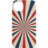 Stripes Mobile Co. Custodia per iPhone 14 Plus Retro Red White Blue Stripes Righe retrò rosse bianche e blu