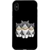 Cool 3 Hip Hop Trio Street Gold Chain Fu Custodia per iPhone XS Max Cat Rap Old School Retro Streetwear anni '80 '90 Tre