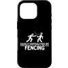 Sport Fencing Gift And Gear For Men And Custodia per iPhone 16 Pro Facilmente distratto dalla scherma orgoglioso scherma divertente schermatore