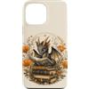 Cute Cottagecore Dragons with Books Desi Custodia per iPhone 13 Pro Max Dragon Reader Book Lover Fantasy, simpatica creatura floreale