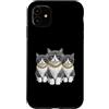Cool 3 Hip Hop Trio Street Gold Chain Fu Custodia per iPhone 11 Cat Rap Old School Retro Streetwear anni '80 '90 Tre