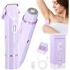 Mapille Rasoio Elettrico Donna 2 in 1, Ricaricabile Epilatore Elettrico Donna, IPX7 Impermeabile, Depilazione Indolore Rasoio per Corpo Ascelle Gambe Bikini, Uso Bagnato e Asciutto