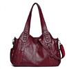 WLLJYSJZL Borsa tote a tracolla da donna di grandi dimensioni retrò borsa a tracolla singola borsa a secchiello per regalo, viaggi, lavoro, Rosso