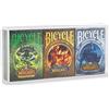 Straight Poker Supplies World of Warcraft - Carte da gioco a forma di bicicletta, con custodia da collezione in acrilico, collezione a 3 mazzi, classica, Lich King e Crusade, con espositore in acrilico a 3 piani