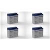 ANFEL KIT 4 BATTERIE AGM GEL CICLICA PER CARROZZINE E VEICOLI UCG20-12 20Ah 12V 48V