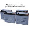 ANFEL 4 BATTERIE PIOMBO 12V 20AH USO CICLICO PER MOTO ELETTRICHE E SCOOTER