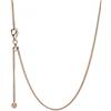 PANDORA Icons Collana placcata in oro rosa 14k con chiusura scorrevole, 60