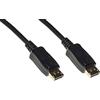 Link LKCDP10 - Cavo di connessione DisplayPort 1.2 (1 Metro, Nero) - Contatti Dorati per Trasmissione 4K Audio Video - Schermatura Contro interferenze EMI e RFI