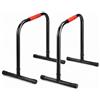 FFitness Barre Parallele Unisex Adulto, Nero Rosso, Taglia Unica