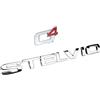 JUNMEI Adesivo Argento Q4 Stelvio per Alfa Romeo Stelvio - Adesivi per Logo Posteriore, Emblema Stilistico per Accessori di Modifica