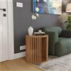 IMPERIAL ARTS Tavolino in Legno Naturale Ø45 cm H50 cm, Tavolo d'Appoggio Moderno per Interni