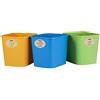 CURVER Eco Friendly Set di 3 Contenitori Raccolta Differenziata Sistema di Separazione dei Rifiuti Colori e Etichette Speciali(3 x 9 L)