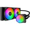 Cooler Master MasterLiquid ML240 Illusion Close-Loop AIO CPU Liquid Cooler, cupola traslucida, pompa a doppia camera di terza generazione, radiatore 240, doppio alone MF120 per AMD Ryzen/Intel