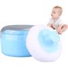 Generico Portacipria con piumino per talco per bambini - Contenitore per polvere a tenuta stagna per viaggi e casa - Piumino in morbido cotone per corpo e viso - Scatola in ABS, Blu/Rosa