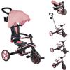 Globber - Triciclo Explorer 4 in 1 - Triciclo pieghevole ed evolutivo in draisienne per tutti i piccoli da 10 mesi a 5 anni - Pastello Rosa