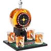 Kollea Set di decanter per whisky roulette, decanter in stile casinò con 4 bicchieri da dollari, regalo di compleanno per uomini, papà, lui, distributore di liquori per anniversario, bar, serata di