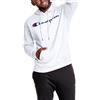 Champion Felpa con Cappuccio in Pile Powerblend con Grafica, Bianco, S Uomo
