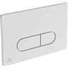 Ideal Standard Oleas Placca di scarico per WC, tecnologia a doppio scarico tramite sgancio meccanico, facile da usare e design durevole (quadrata/rotonda) - Cromata (234x8,5x154 mm)
