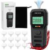 Kujizpu Etilometro Portatile Certificato, Alcoltest di Alta precisione con 10 Bocchini, 1 Custodia, Display Digitale LCD, Etilometro Professionale per Alcol Test per Uso Domestico(Batterie non incluse)