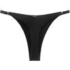 Relleciga - Slip bikini da donna, perizoma regolabile a taglio alto, Viola leopardato., S