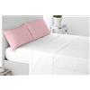Miracle Home. Federe, 2 unità, 50% Cotone, 50% Poliestere, 85 x 45. Letto 150, Rosa