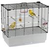 Ferplast Gabbia Voliera per Uccelli PIANO 4 Gabbia per Uccelli, Canarini, Bengalini, Cocorite, Inseparabili, in Metallo, Accessori inclusi Posatoi Mangiatoie Girevoli, 59 x 33 x h 55 cm, nero