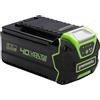 Greenworks Batteria 40V 5Ah - Potente Batteria agli Ioni di Litio per Attrezzi da Giardino ed Elettroutensili Greenworks 40V, Ricarica Rapida, Indicatore LED di Ricarica, Garanzia 2 Anni - G40B5