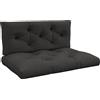 Set 2 Pezzi Cuscini Da Giardino Per Divani E Pallet In Poliestere Con Imbottitura Spessa, Grigio